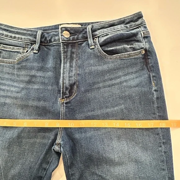 Driftwood Roxy Ladies Cropped Flare Denim Jeans Floral Boho Embellished 29 - Picture 6 of 11